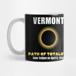 Vermont Path Of Totality Solar Eclipse On April 8 2024 Mug